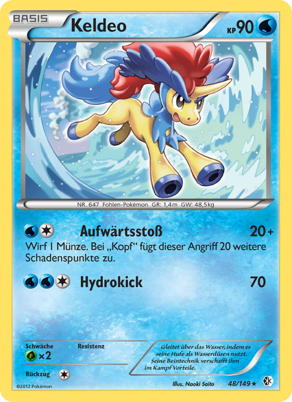 Keldeo 48 — Boundaries Crossed (German Pokémon TCG card)
