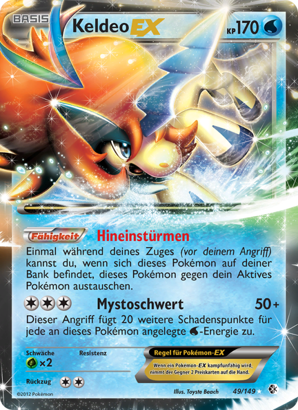 Keldeo-EX 49 — Boundaries Crossed (German Pokémon TCG card)