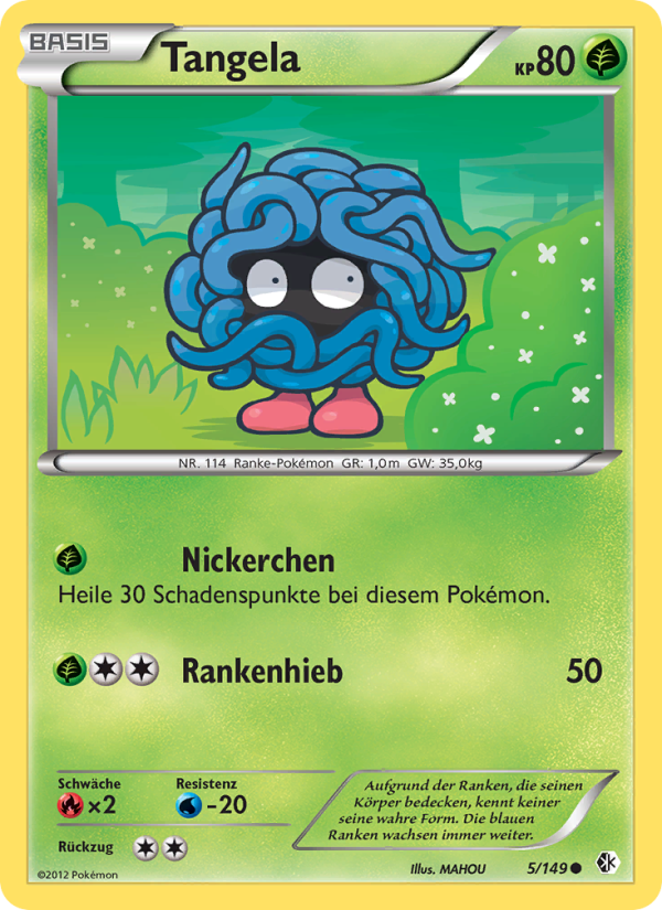 Tangela 5 — Boundaries Crossed (German Pokémon TCG card)