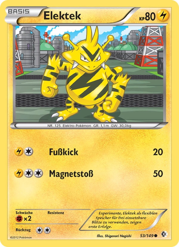 Elektek 53 — Boundaries Crossed (German Pokémon TCG card)
