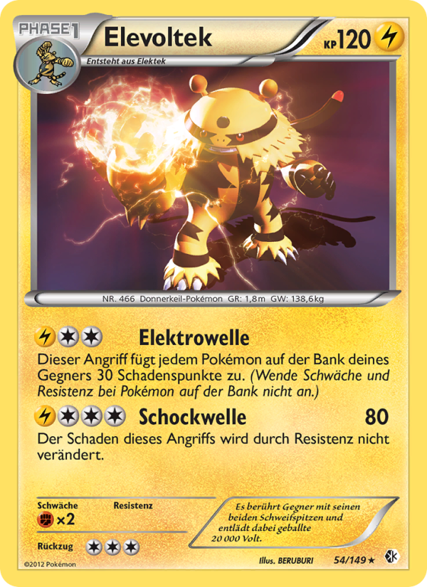 Elevoltek 54 — Boundaries Crossed (German Pokémon TCG card)