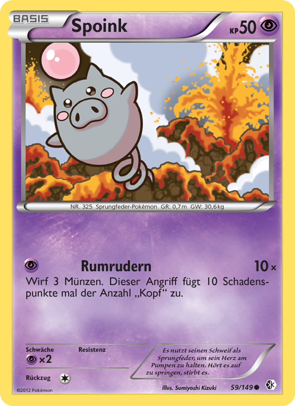 Spoink 59 — Boundaries Crossed (German Pokémon TCG card)