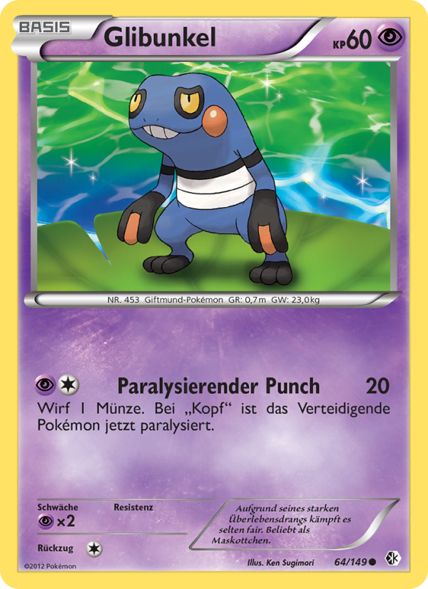 Glibunkel 64 — Boundaries Crossed (German Pokémon TCG card)