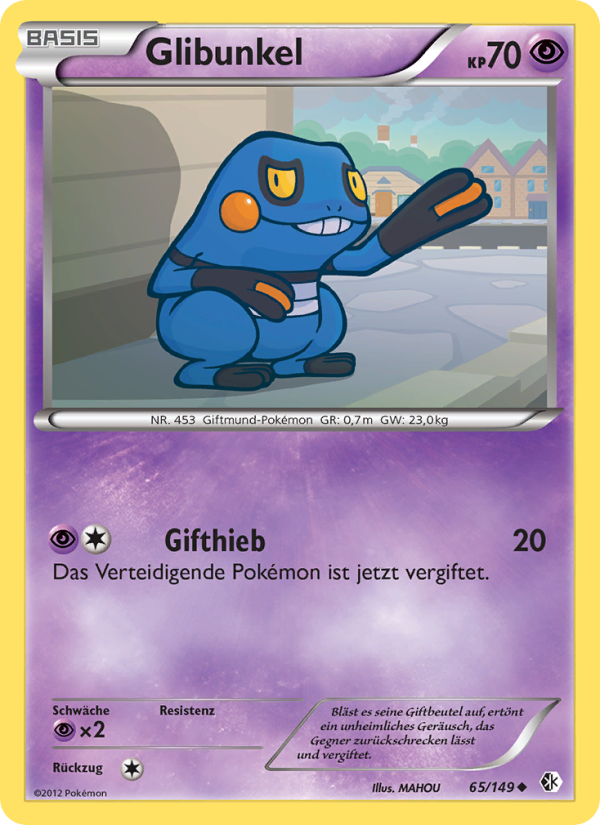 Glibunkel 65 — Boundaries Crossed (German Pokémon TCG card)