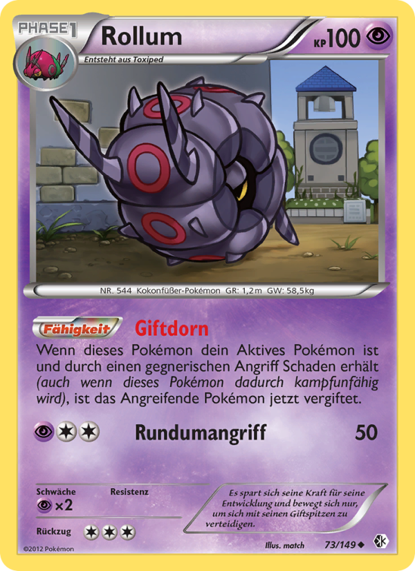 Rollum 73 — Boundaries Crossed (German Pokémon TCG card)