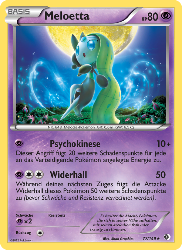 Meloetta 77 — Boundaries Crossed (German Pokémon TCG card)
