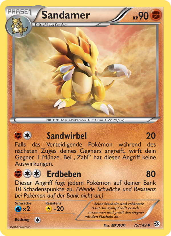 Sandamer 79 — Boundaries Crossed (German Pokémon TCG card)