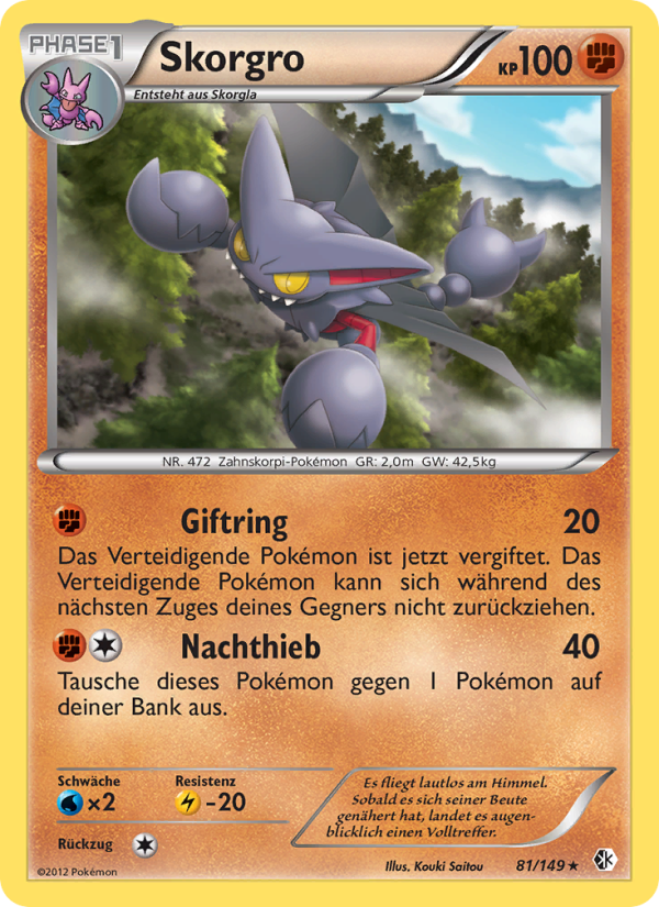 Skorgro 81 — Boundaries Crossed (German Pokémon TCG card)