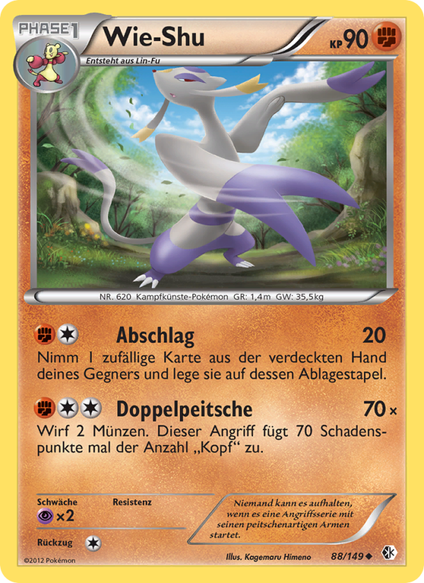 Wie-Shu 88 — Boundaries Crossed (German Pokémon TCG card)