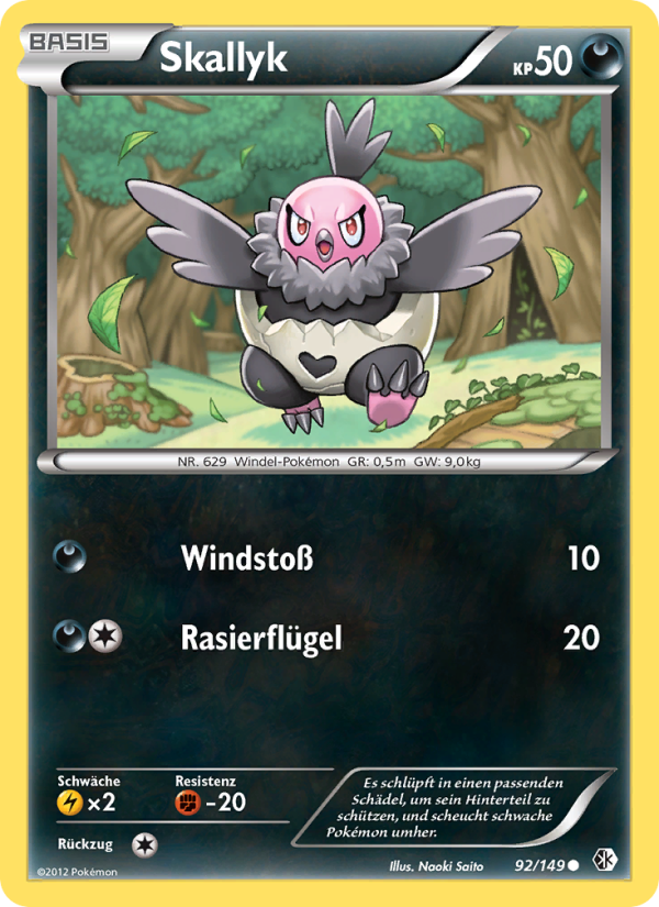 Skallyk 92 — Boundaries Crossed (German Pokémon TCG card)