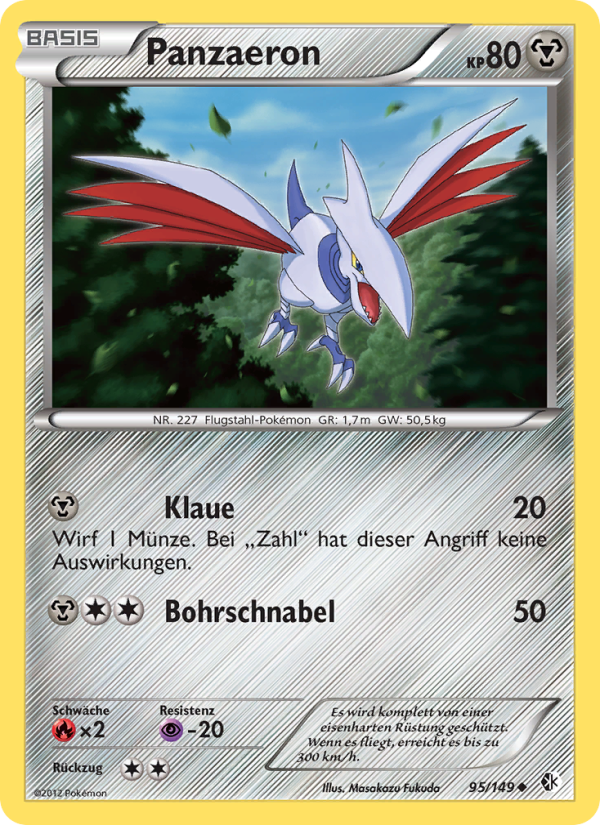 Panzaeron 95 — Boundaries Crossed (German Pokémon TCG card)