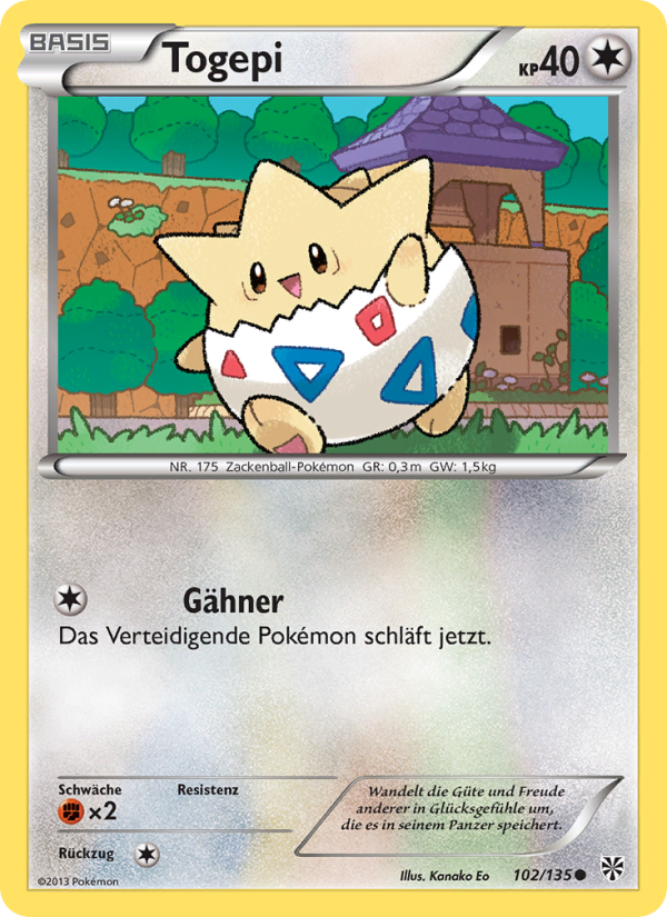 Togepi 102 — Plasma Storm (German Pokémon TCG card)