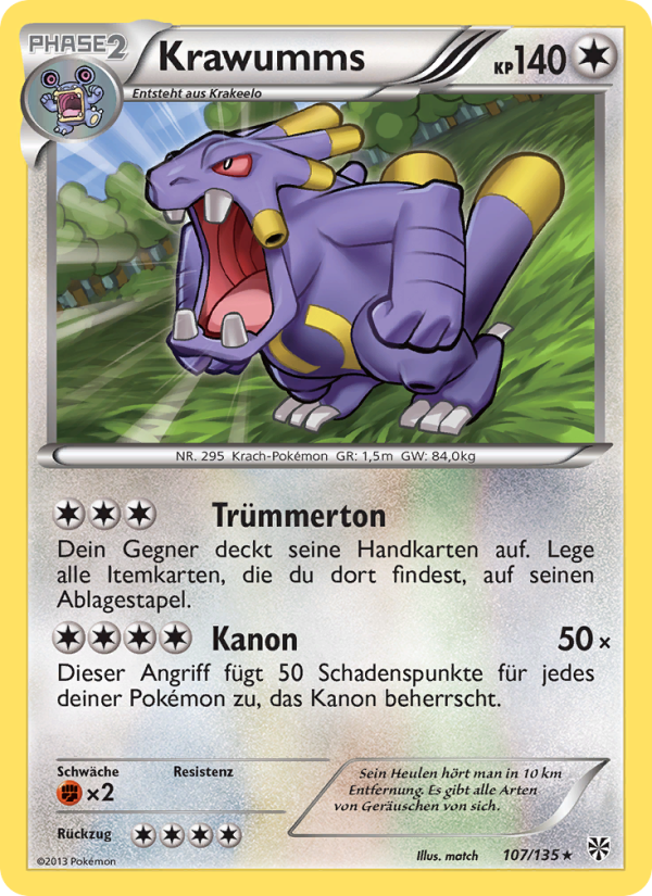 Krawumms 107 — Plasma Storm (German Pokémon TCG card)
