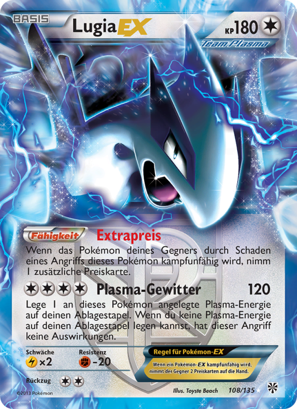 Lugia-EX 108 — Plasma Storm (German Pokémon TCG card)
