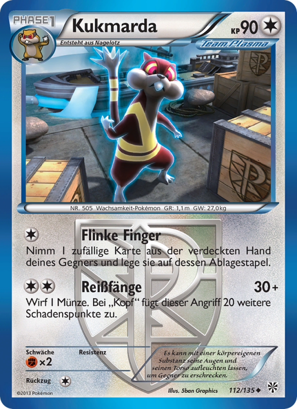 Kukmarda 112 — Plasma Storm (German Pokémon TCG card)