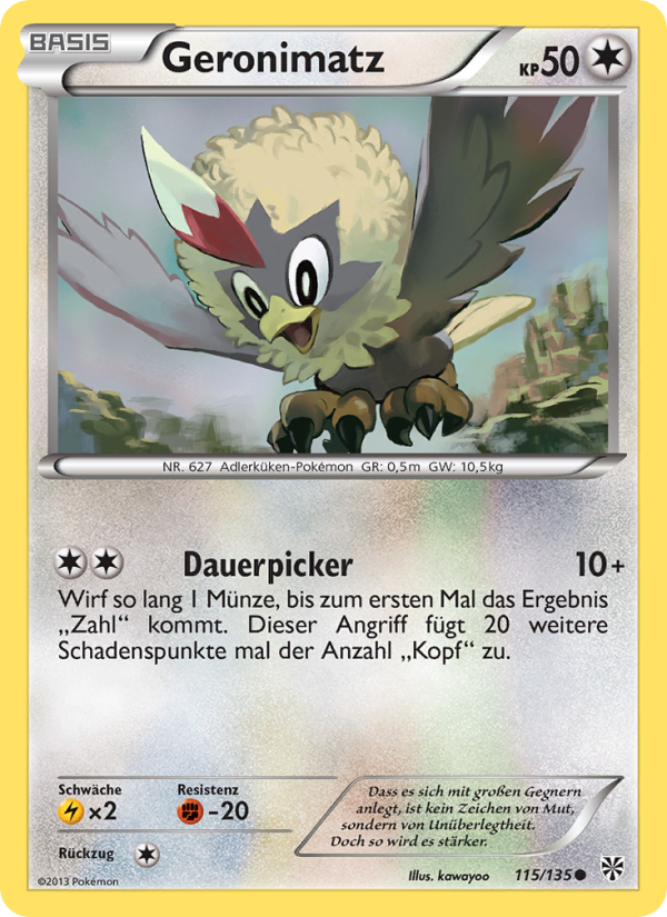 Geronimatz 115 — Plasma Storm (German Pokémon TCG card)