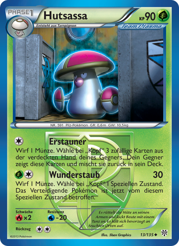 Hutsassa 13 — Plasma Storm (German Pokémon TCG card)