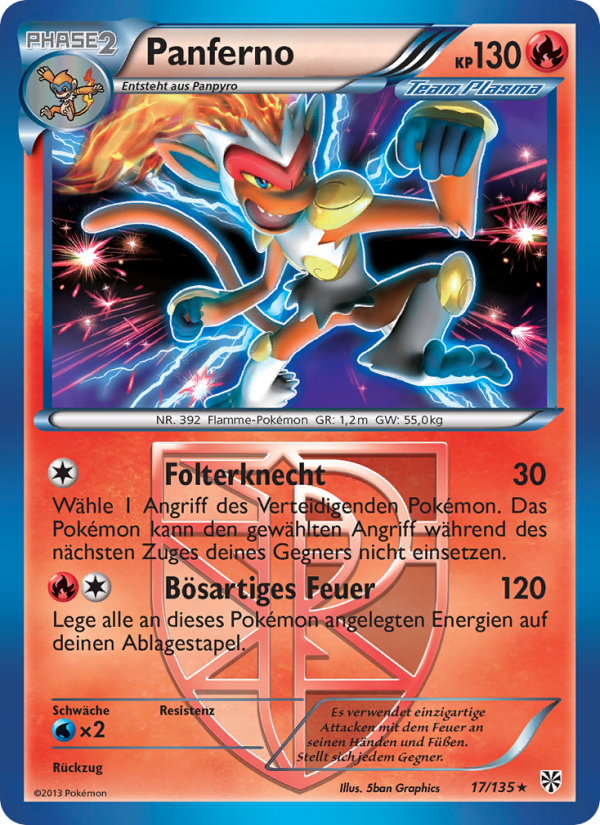 Panferno 17 — Plasma Storm (German Pokémon TCG card)