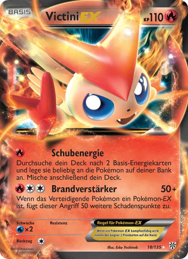 Victini-EX 18 — Plasma Storm (German Pokémon TCG card)