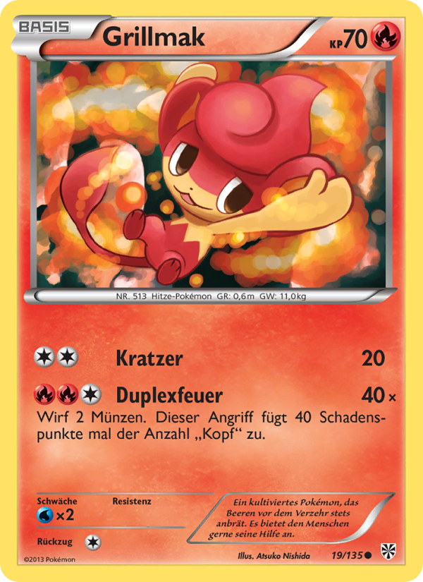 Grillmak 19 — Plasma Storm (German Pokémon TCG card)