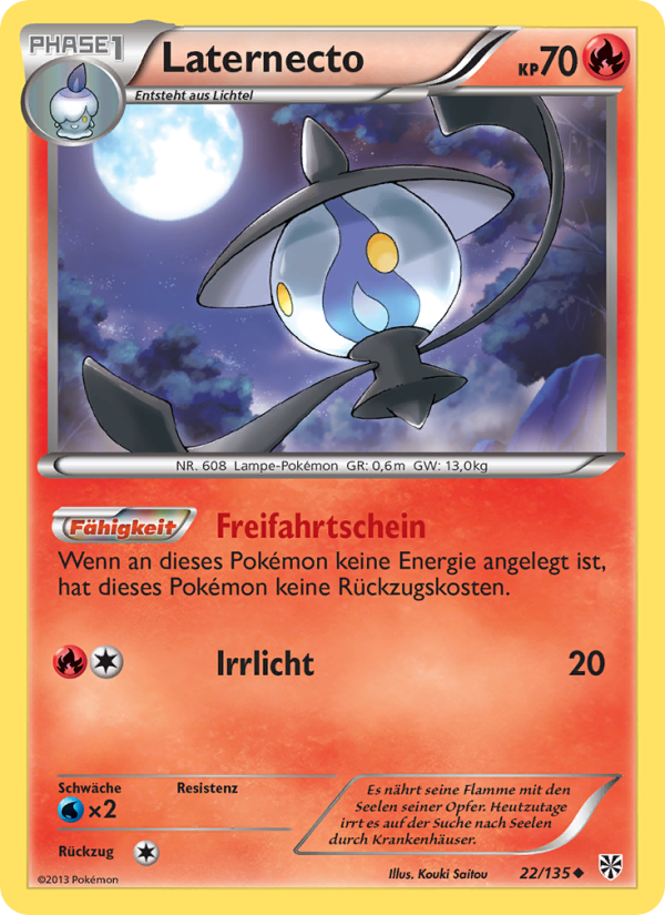 Laternecto 22 — Plasma Storm (German Pokémon TCG card)