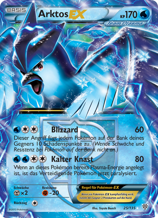 Arktos-EX 25 — Plasma Storm (German Pokémon TCG card)