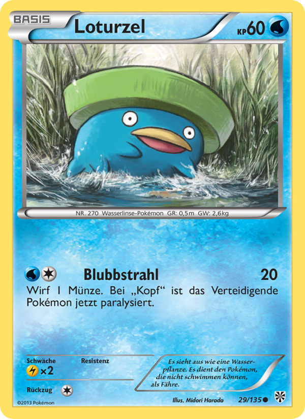 Loturzel 29 — Plasma Storm (German Pokémon TCG card)