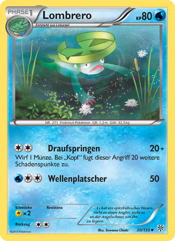 Lombrero 30 — Plasma Storm (German Pokémon TCG card)