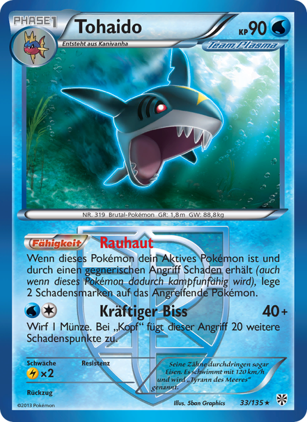 Tohaido 33 — Plasma Storm (German Pokémon TCG card)
