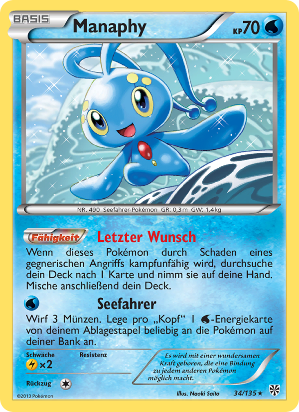 Manaphy 34 — Plasma Storm (German Pokémon TCG card)