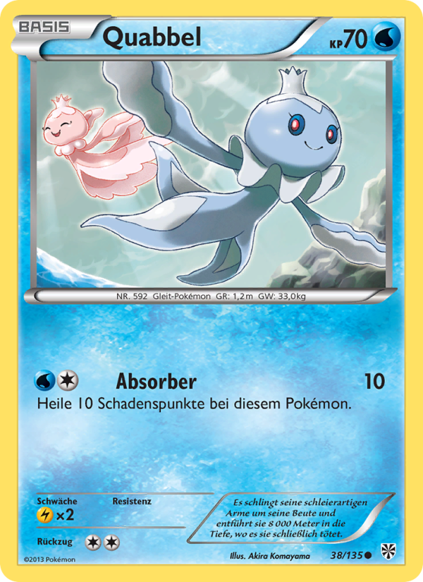 Quabbel 38 — Plasma Storm (German Pokémon TCG card)