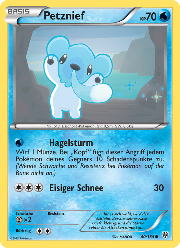 Petznief 40 — Plasma Storm (German Pokémon TCG card)