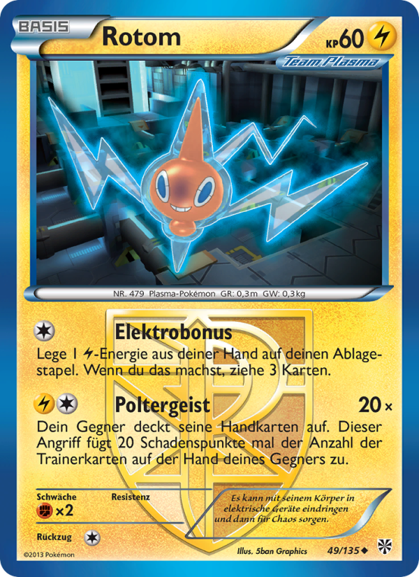 Rotom 49 — Plasma Storm (German Pokémon TCG card)