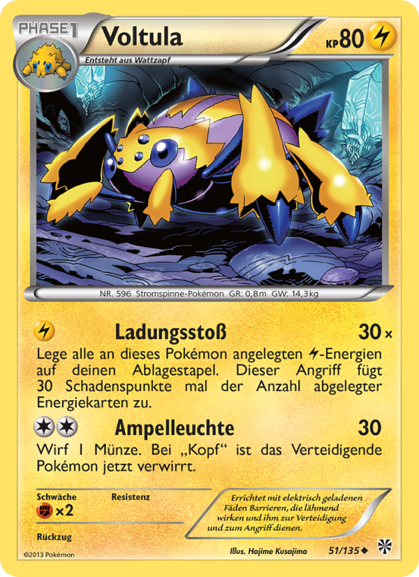 Voltula 51 — Plasma Storm (German Pokémon TCG card)