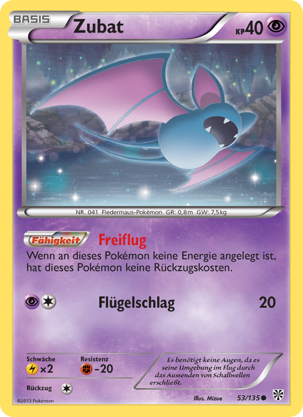 Zubat 53 — Plasma Storm (German Pokémon TCG card)