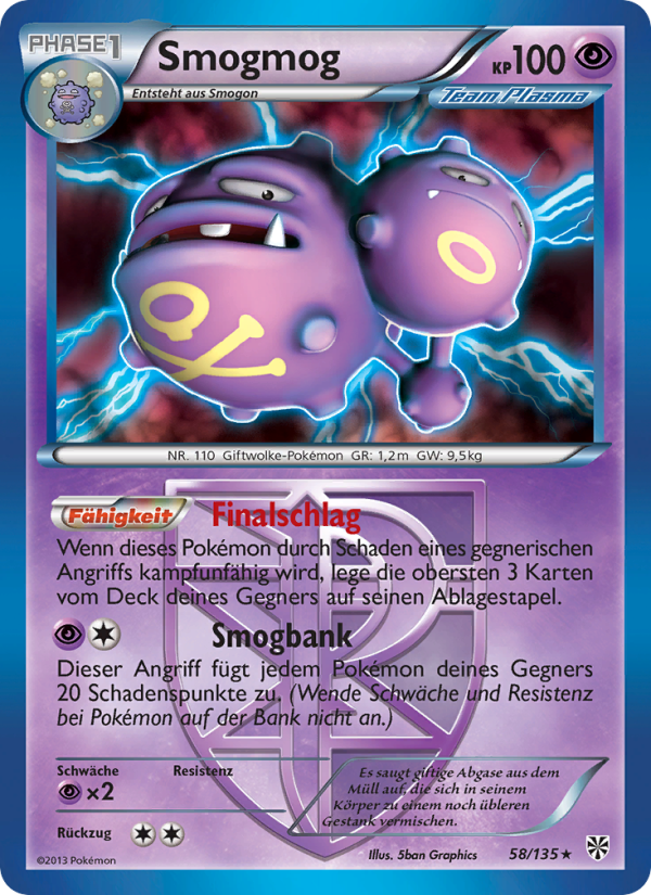 Smogmog 58 — Plasma Storm (German Pokémon TCG card)