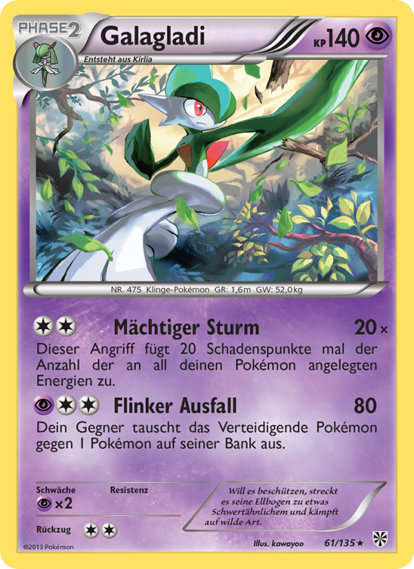 Galagladi 61 — Plasma Storm (German Pokémon TCG card)