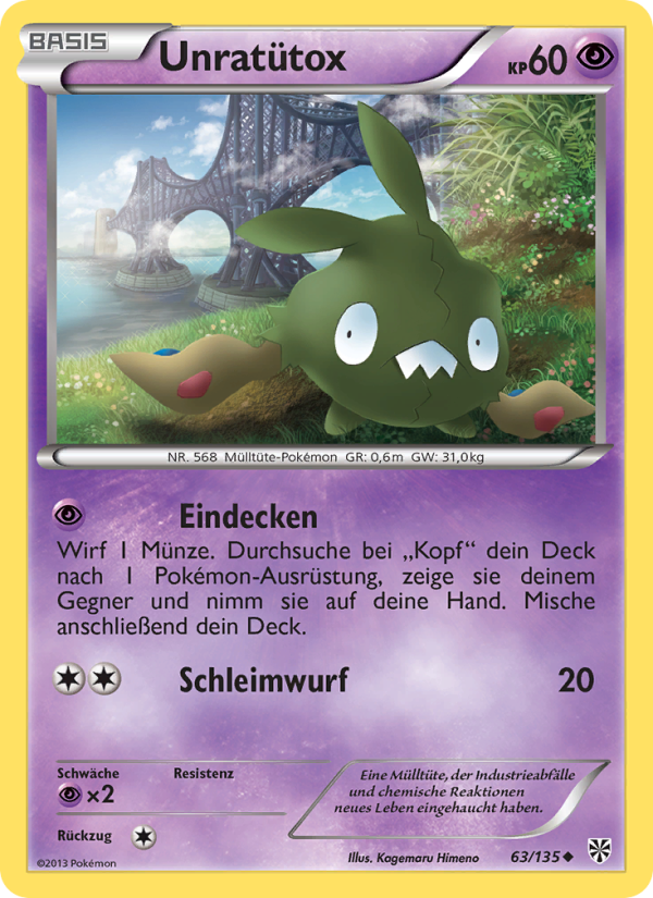Unratütox 63 — Plasma Storm (German Pokémon TCG card)