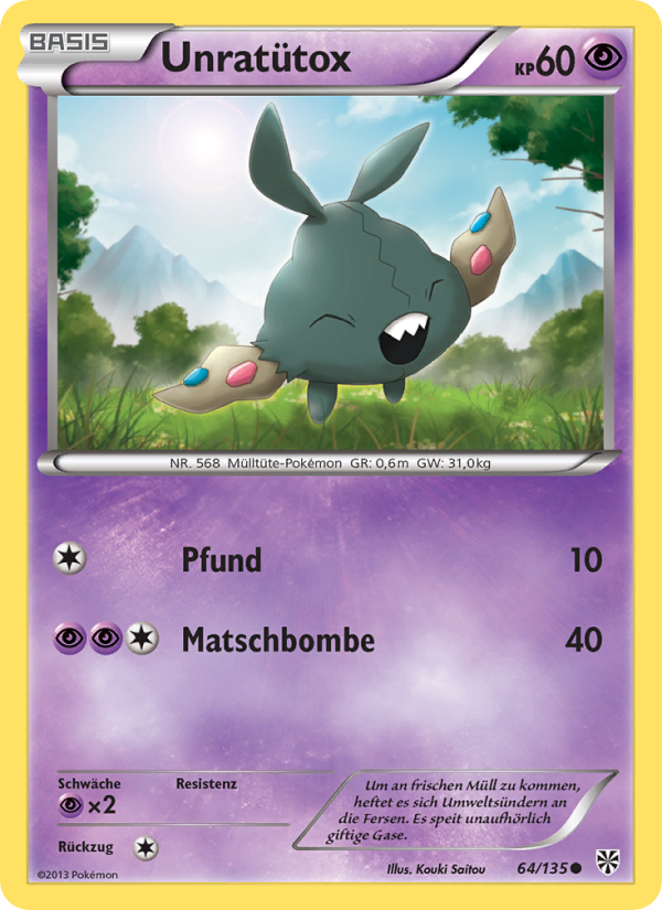 Unratütox 64 — Plasma Storm (German Pokémon TCG card)