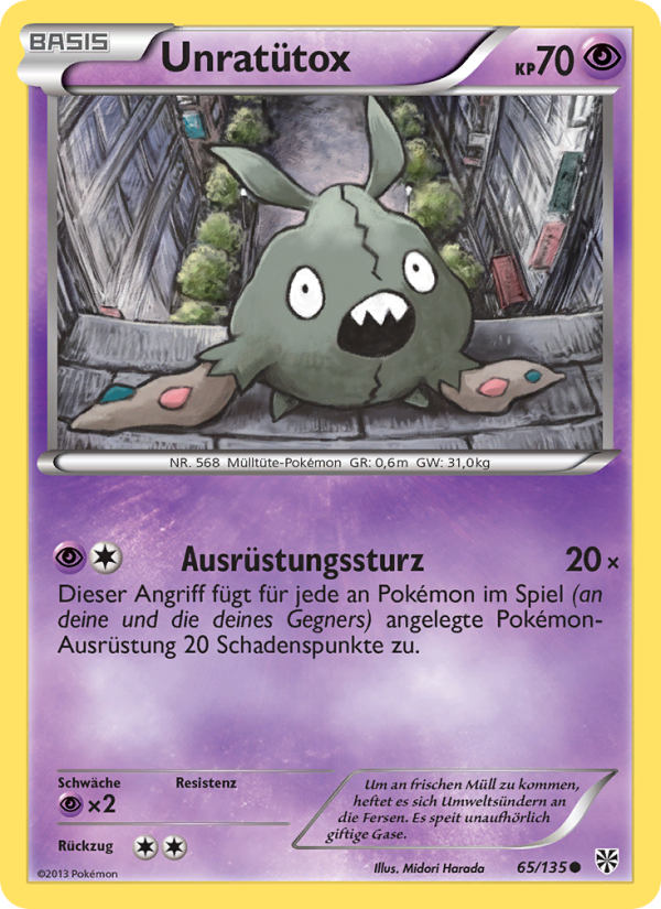Unratütox 65 — Plasma Storm (German Pokémon TCG card)
