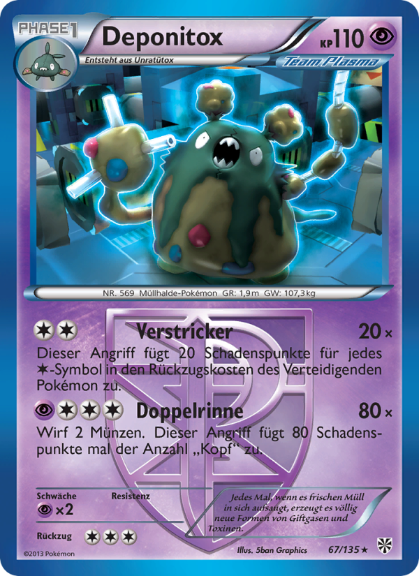 Deponitox 67 — Plasma Storm (German Pokémon TCG card)