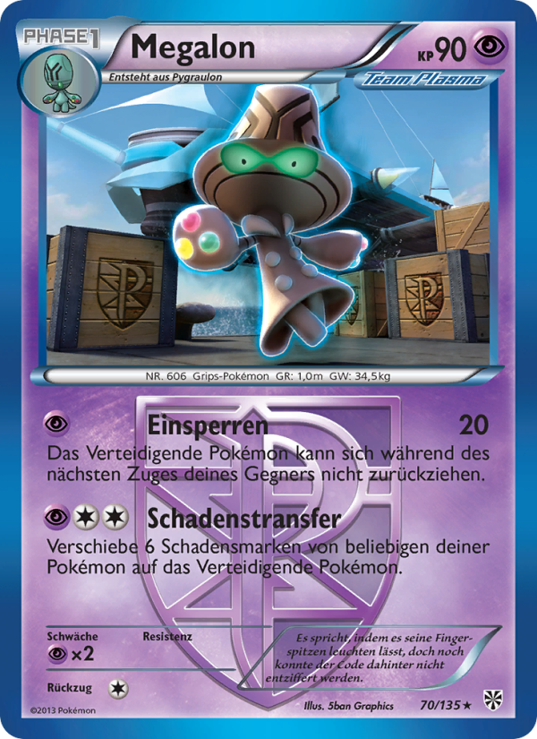 Megalon 70 — Plasma Storm (German Pokémon TCG card)