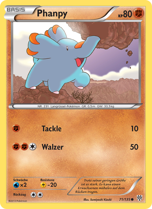 Phanpy 71 — Plasma Storm (German Pokémon TCG card)