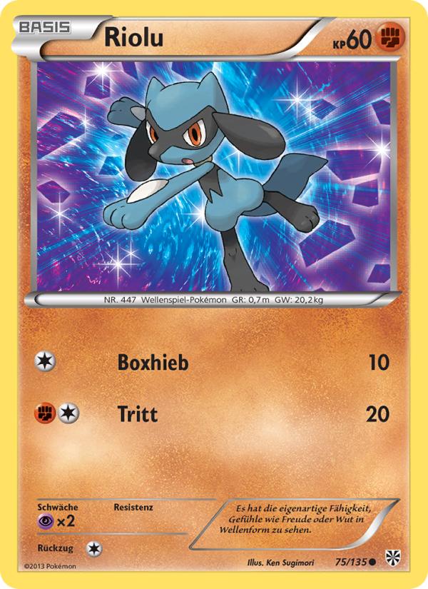 Riolu 75 — Plasma Storm (German Pokémon TCG card)