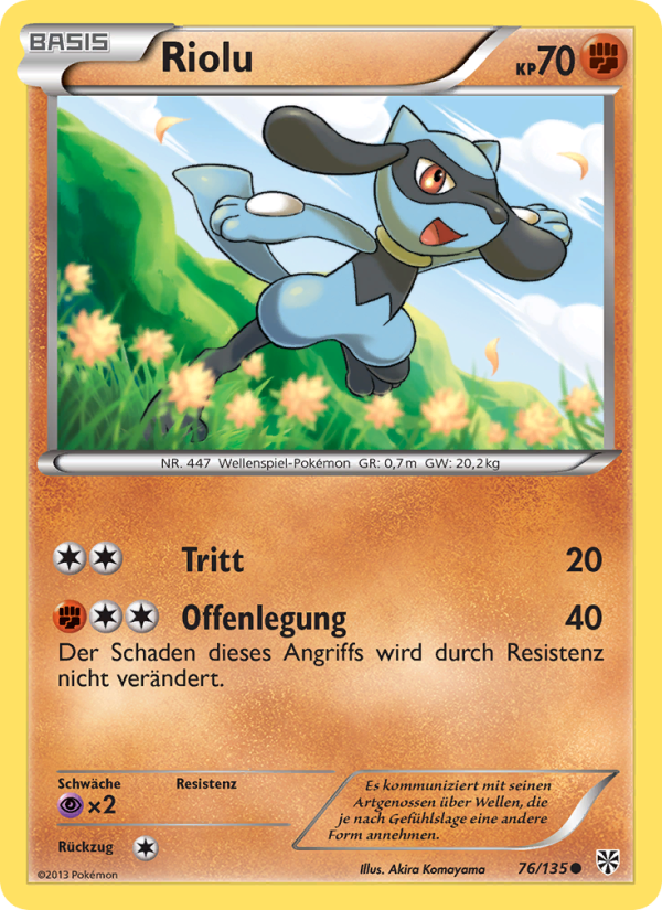 Riolu 76 — Plasma Storm (German Pokémon TCG card)