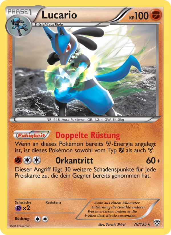 Lucario 78 — Plasma Storm (German Pokémon TCG card)