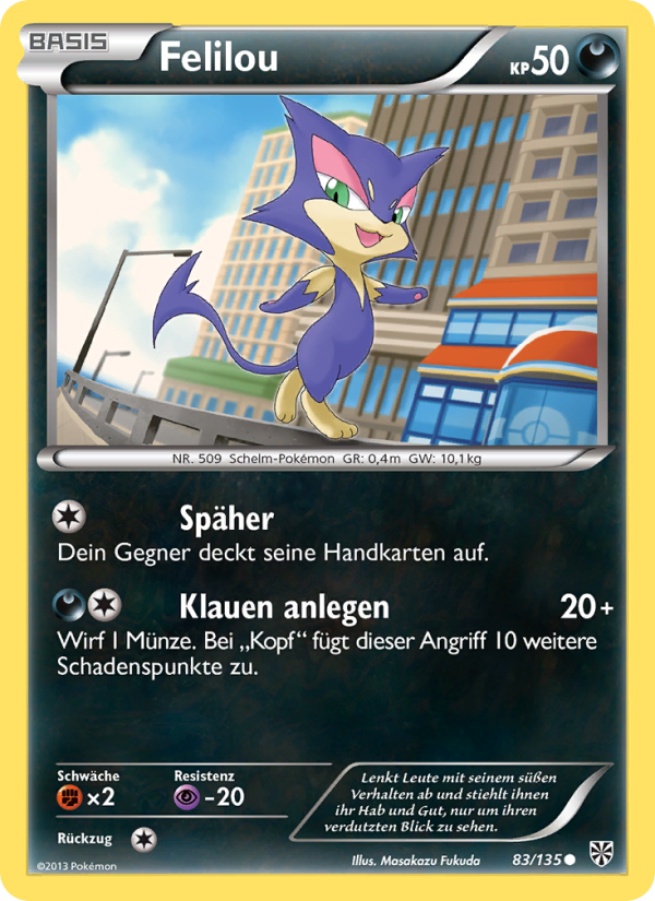 Felilou 83 — Plasma Storm (German Pokémon TCG card)