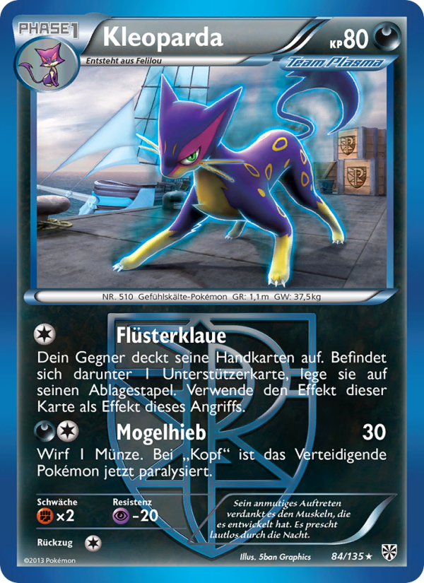 Kleoparda 84 — Plasma Storm (German Pokémon TCG card)