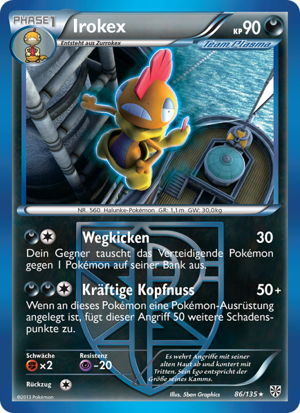 Irokex 86 — Plasma Storm (German Pokémon TCG card)
