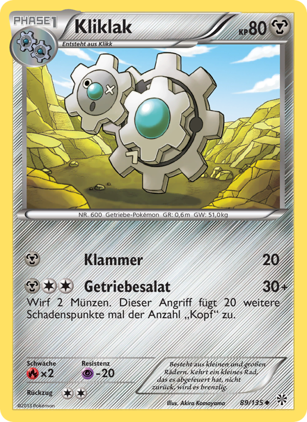 Kliklak 89 — Plasma Storm (German Pokémon TCG card)
